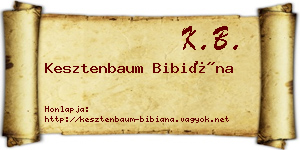 Kesztenbaum Bibiána névjegykártya